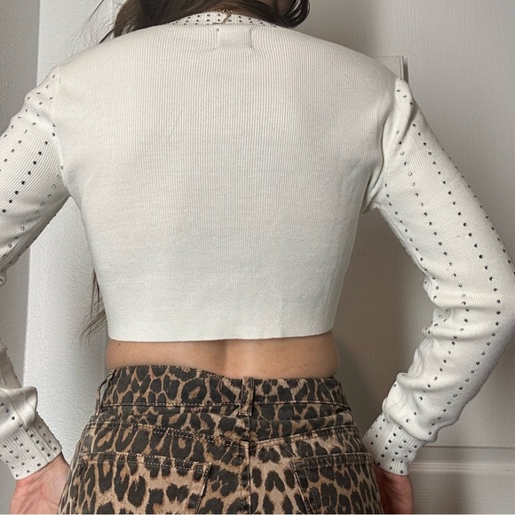 KATIEJ Rhinestone Cropped Cardigan XS/S - Picture 2 of 2